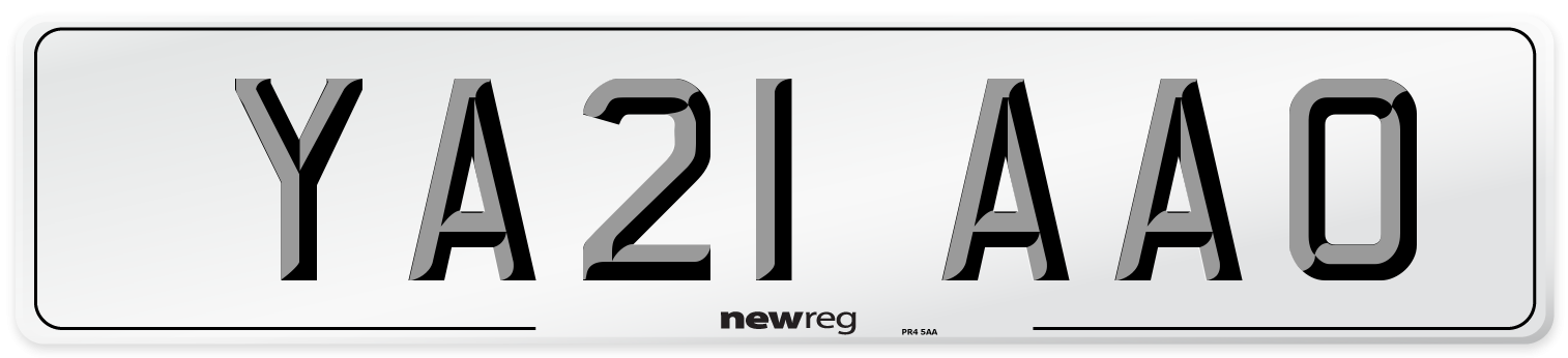 YA21 AAO Number Plate from New Reg